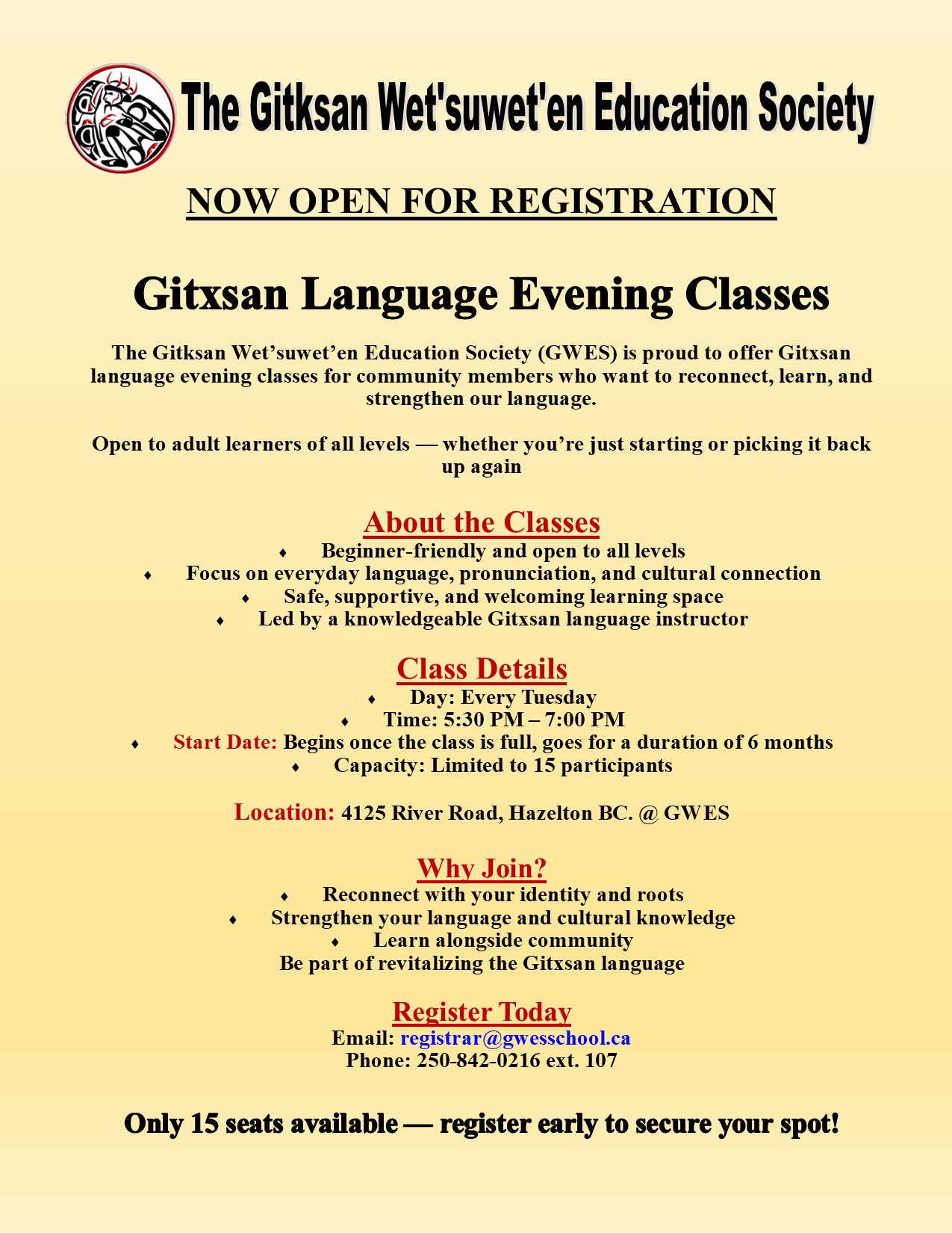 COMMUNITY GITXSAN ANGUAGE CLASS ADVERTISEMENT 2026 - JPG